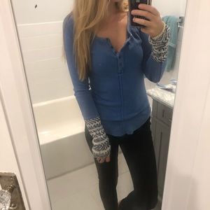 Button detail free people sweater